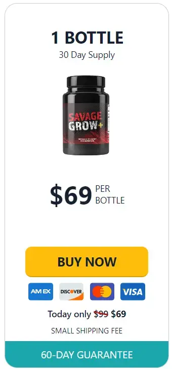 Savage Grow Plus 1 bottle pricing