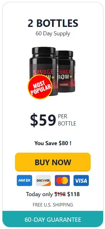 Savage Grow Plus 2 bottle pricing